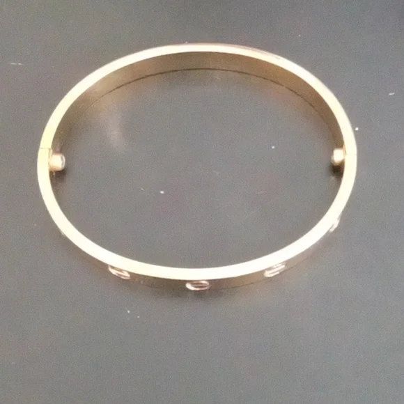 Rose Gold-Tone Screw Motif Bracelet - Picture 4 of 9